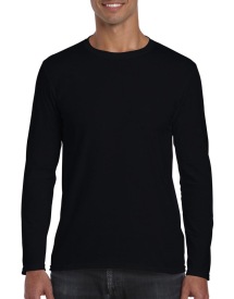 Softstyle? Long Sleeve Tee Kleur BLACK