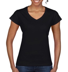 Ladies' Softstyle? V-Neck T-Shirt Kleur BLACK