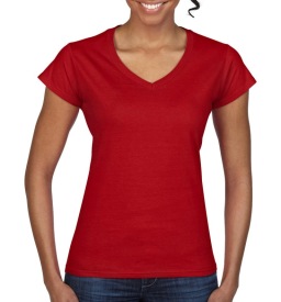Ladies' Softstyle? V-Neck T-Shirt Kleur RED