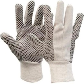 HANDSCHOENEN KATOEN POLKA-DOT (CAT 1) 12 PAAR