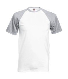 Baseball T Kleur WHITE/GREY