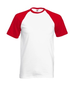 Baseball T Kleur WHITE/RED