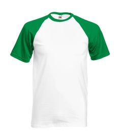 Baseball T Kleur WIT/FLESGROEN