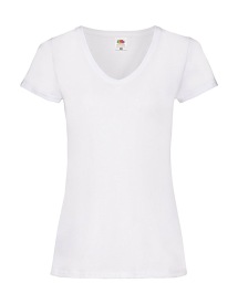 Lady-Fit Valueweight V-neck T Kleur WHITE