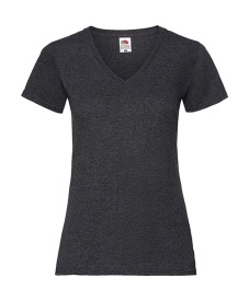 Lady-Fit Valueweight V-neck T Kleur DARK HEATHER GREY