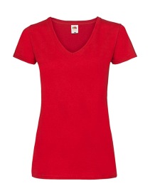 Lady-Fit Valueweight V-neck T Kleur RED