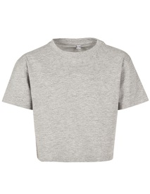 Girls Cropped Jersey Tee Kleur HEATHER GREY