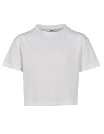 Girls Cropped Jersey Tee Kleur WHITE