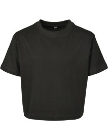 Girls Cropped Jersey Tee Kleur BLACK