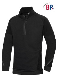 Sweater BP 1828 half zip Pro-wear Kleur ZWART