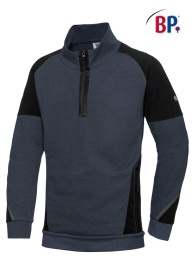 Sweater BP 1828 half zip Pro-wear Kleur nachtblauw/zwart