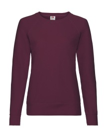 Lady-Fit Lightweight Raglan Sweat Kleur BURGUNDY