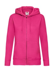 Lady-Fit Hooded Sweat Jacket Kleur FUCHSIA