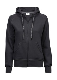 Ladies Hooded Zip Sweat Kleur DARK GREY