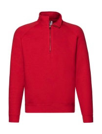 1/4 Zip Neck Raglansweat Kleur RED