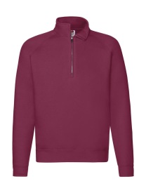 1/4 Zip Neck Raglansweat Kleur BURGUNDY