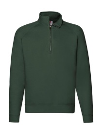 1/4 Zip Neck Raglansweat Kleur BOTTLE GREEN