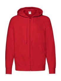 Lightweight Hooded Sweat Jacket Kleur RED