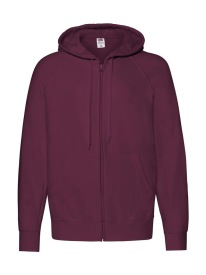 Lightweight Hooded Sweat Jacket Kleur BURGUNDY