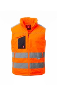Gevoerde bodywarmer TASK H_VIS Kleur FLUORESCENT ORANGE/NAVY