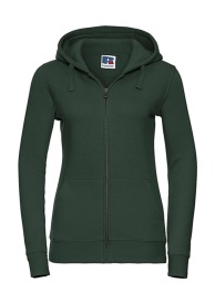Ladies' Authentic Zipped Hood Kleur BOTTLE GREEN