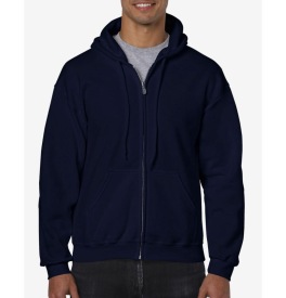 Heavyweight Full Zip Hooded Sweat Kleur NAVY
