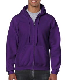 Heavyweight Full Zip Hooded Sweat Kleur PURPLE