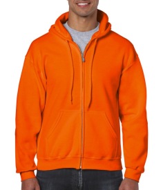 Heavyweight Full Zip Hooded Sweat Kleur SAFETY ORANGE