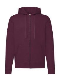 Hooded Sweat Jacket Kleur BURGUNDY