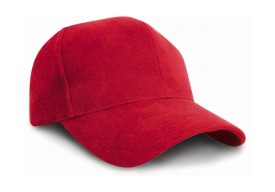 Hohe Brushed Cotton Cap Kleur RED