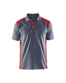 Poloshirt Blaklader 3324 Kleur GRIJS/ROOD