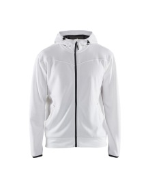 Hoodie met rits 3363 Kleur WIT/DONKERGRIJS