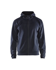 Hoodie met rits 3363 Kleur DONKER MARINEBLAUW/ZWART