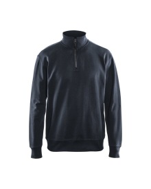 Sweatshirt met halve rits 3369 Kleur DONKER MARINEBLAUW