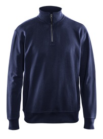 Sweatshirt met halve rits 3369 Kleur MARINEBLAUW