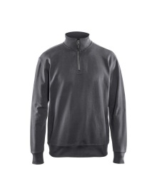 Sweatshirt met halve rits 3369 Kleur DONKERGRIJS
