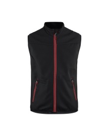 Softshell bodywarmer Kleur ZWART/ROOD