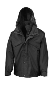 3-in-1-Jacke mit Fleece Kleur BLACK