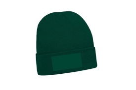 MUTS HEADWEAR 4243B  BEANIE ACRYL MET DRUKVLAK Kleur BOTTLE GREEN