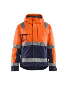 Winterjas High Vis Kleur High Vis Oranje/Marineblauw