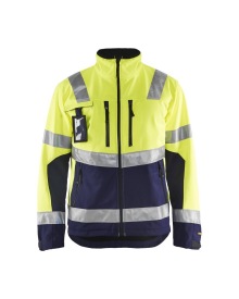 Softshell jack High Vis Kleur High Vis Geel/Marineblauw