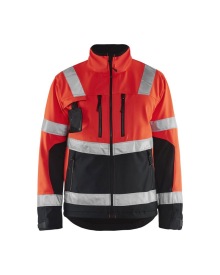Softshell jack High Vis Kleur High Vis Rood/Zwart