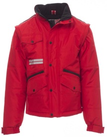 Winterjas Payper FIGHTER 2.0 afneembare mouwen Kleur_P red/black