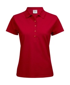 Ladies Luxury Stretch Polo Kleur RED