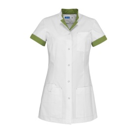 TUNIEK DE BERKEL JILL WIT + ACCENT Kleur PISTACHIO