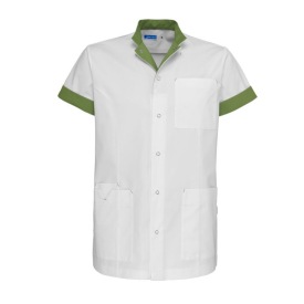 TUNIEK DE BERKEL JAIMY HEREN WIT + ACCENT Kleur PISTACHIO