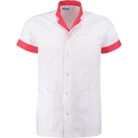 TUNIEK DE BERKEL JAIMY HEREN WIT + ACCENT Kleur SORBET