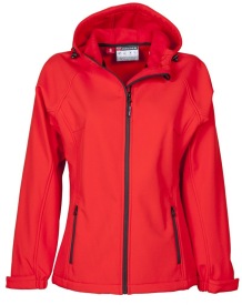 Softshelljas Payper GALE LADY met kap Kleur_P red
