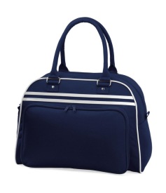 Retro Bowling Bag Kleur NAVY BLUE/WHITE