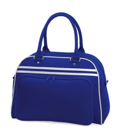 Retro Bowling Bag Kleur ROYAL BLUE/WHITE
